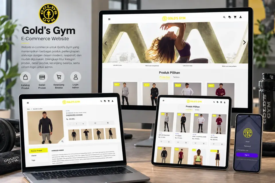 Gold’s GYM - E-Commerce interface