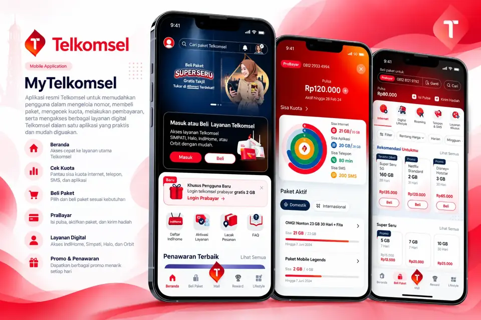 My Telkomsel Apps interface